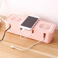 thumbnail image 3 of pitrice Household Power Electric Cable Outlet Portable Shockproof Dustproof Breathable Charging Cord Organizer Manager Storage Box White, 3 of 9