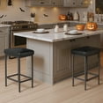 thumbnail image 7 of Homefun Bar Stools Set of 4, 25'' Counter Height(Backless),PU Leather Kitchen Stools Chairs Island Counter, 7 of 7