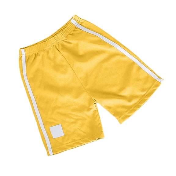 HGIEYS Kids Summer Athletic Shorts, Lightweight Loose Fit Casual Shorts with Side Stripes, Elastic Waist Breathable Sports Shorts for Boys Girls 5-6 Years