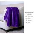 thumbnail image 3 of Brooklyn Jax Solid Plush Fleece Twin Blanket, Purple color, 3 of 7