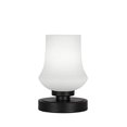 thumbnail image 1 of Toltec 51-MB-681 Luna Accent Table Lamp Shown In Matte Black Finish With 5.5" Zilo White Linen Glass, 1 of 1