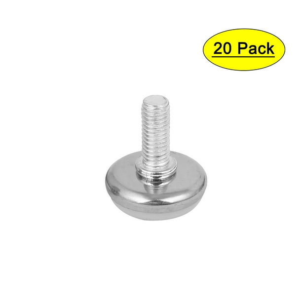 M8x20mm Plastic Base Adjustable Leveling Glide Foot 20pcs for Table Leg