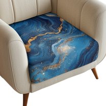 Renewold Marble Blue Gold Couch Seat Cover Sofa Seat Slipcover Replacement Stretch Furniture Protector Sofa Cover Armchair Slipcover for Kids, Pets, Machine Washable, S