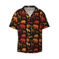 thumbnail image 3 of Goofa Animal Printed Men's Casual Short-sleeved Shirt,Lightweight Breathable Button-down,Summer Casual men's top,Versatile Fashion shirt-Medium, 3 of 7