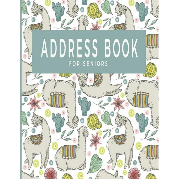 Address Book For Seniors Large Print Notebook With Tabs; Contacts Emails Birthdays Phone