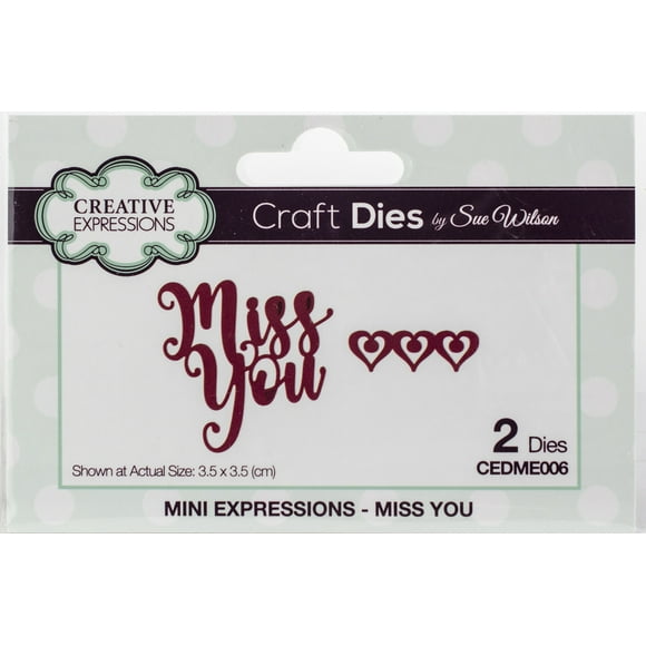 Creative Expressions Craft Dies par Sue Wilson-Mini Expressions-Miss You -CEDME006