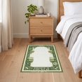 thumbnail image 3 of ODIKA 2'x3' Ultra-Soft Accent Mat, Interlocking Mosaic Funky Currency Note Bold Border Collage Motif None Washable, Bare feet friendly, Easy Care Indoor rug for Bedside, Footrest, 3 of 7
