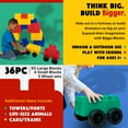 thumbnail image 5 of BiggoBlocks Toddler Jumbo Building Blocks Train Set with 3 Cars (36 Pieces) for Kids Ages 3-8, Indoor & Outdoor Play, 5 of 11