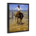 thumbnail image 2 of Stupell Industries Traditional Equestrian Rodeo Horse Jockey Black Floating Frame Canvas Art, 17 x 21, by Jimmy Dyer, 2 of 7