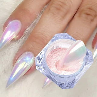 Holographic Mirror Nail Powders Chrome Gold Effect Pure Metallic Dust  Sequins UV Gel Nail Chrome Pigment for Nail Art Decoration
