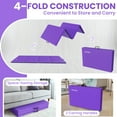 thumbnail image 4 of BalanceFrom Folding Exercise Mat, 10ft x 4ft Four Fold Exercise Mat with Carrying Handles for Yoga, MMA, Gymnastics and Home Gym Protective Flooring, 2-inch Thick, Purple, 4 of 7