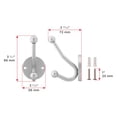 thumbnail image 5 of Richelieu NH2143021195 3-3/4" (96 Mm) Utility Metal Coat Hook - Nickel, 5 of 7