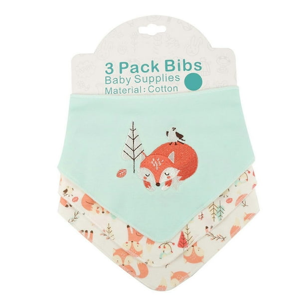 Insular Comfortable Cotton Newborn Baby Bib Little Girls Boys Birthday Party Gifts (Fox)