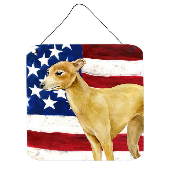 Italian Greyhound Patriotic Wall or Door Hanging Prints