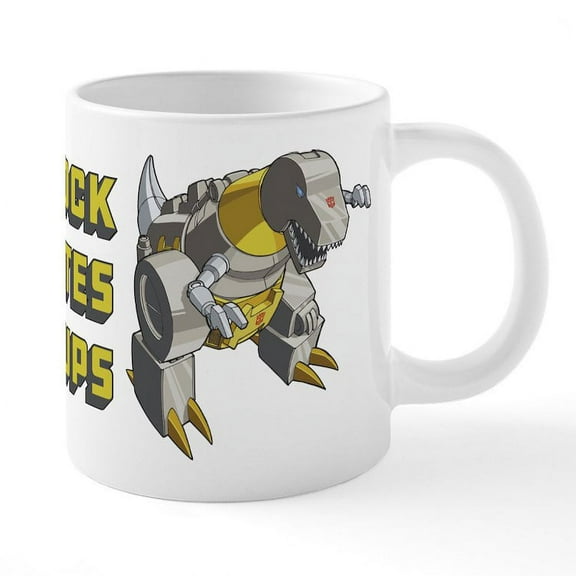 CafePress - Transformers Grimlock Hates - 20 Oz White Ceramic Mega Mug