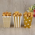 thumbnail image 2 of Miangastore 50pcs Popcorn Boxes Yellow Design Trio Miniature Scalloped Cardboard Party Candy Container Treat Cartons (Gold), 2 of 7
