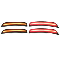 JIAHAOO Enhanced Visibility LED Side Marker for Dodge Charger 2015-2022 Smoked Lens Yellow Red Front Rear Fender 4PCS Waterproof