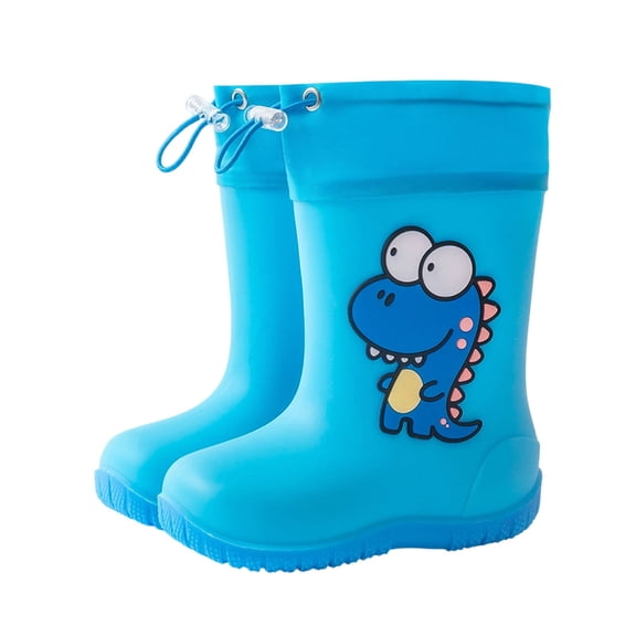 Fesfesfes Toddler Kids Rain Boots for Boys Girls 2-8 Years,Cute Cartoon Dinosaur Printed Waterproof Rain Shoes,Non-Slip Sole Rain Footwear ,Outdoor Puddle Play Water Resistant Everyday