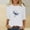White, variant on Runfenguu Y2K Top Graphic Tees For Women Trendy Ladies' Easter Day Printed Round Neck Three Quarter Sleeve 3/4 Sleeve T-Shirt Loose