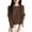 20#Coffee, variant on Sweaters for Women Half Crewneck Long Sleeve Jumper Knitted Pullover Warm Sweater Tops Hot Pink L