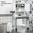 thumbnail image 4 of kleankin Armoire de Rangement au-Dessus de la Toilette avec Doubles Portes Tablette Ajustable, 4 of 10