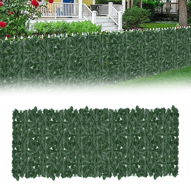 Artificial Ivy Privacy Fence Screen, 39" x 118" Faux Hedge Panels