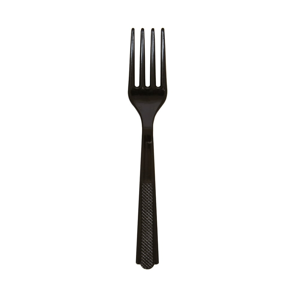 Way To Celebrate Plastic Forks, Black, 24ct