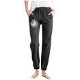 thumbnail image 1 of Womens Cargo Pants With Pockets Minimalist Spring Summer Solid Color With Printed Pockets Drawstring Home Pants Baggy Pants Women Black M, 1 of 3