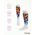 thumbnail image 6 of MeMoi Graffiti Heart Cotton Blend Knee High Socks - Girls - Female, 8, White, 6 of 7