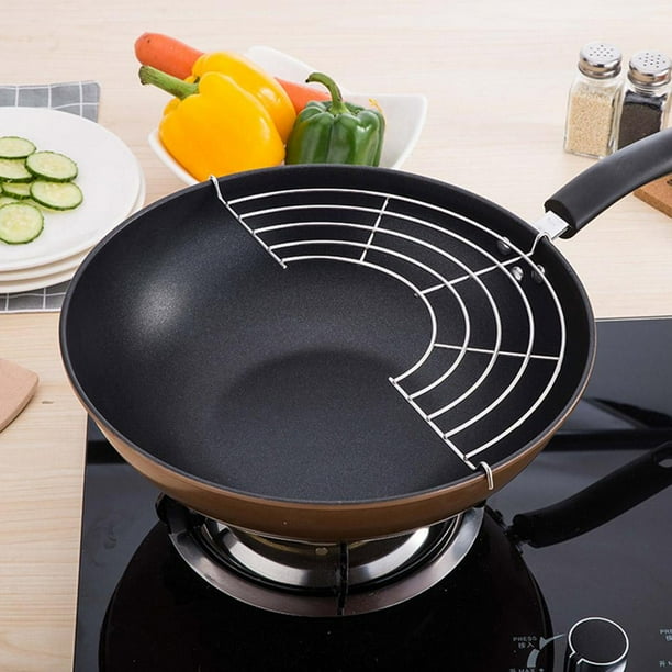 Garosa Stainless Frying Rack, Cooling Food Rack,Kitchen Wok Fry Pan Pot