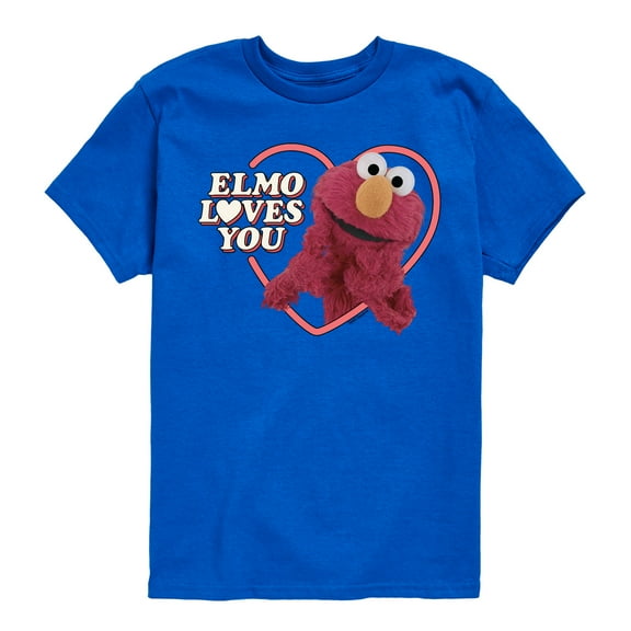 Sesame Street - Elmo Loves You - Toddler and Youth Short Sleeve Graphic T-Shirt