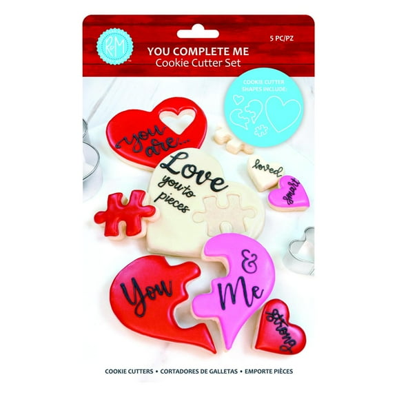 R&M International You Complete Me 5 Piece Cookie Cutter Set