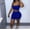 Dark Blue, variant on Dihao Two Piece Yoga Sets for Women Clearance Plus Size Ladies Solid Color Sleeveless Crop Camisole Cycling Shorts Suit Work Out Sets on Promotion