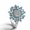 Ring, variant on Simple Sunflower Ring for Women with Light Blue Zircon Alloy Inlaid Artificial Gemstone Diamond Treatment