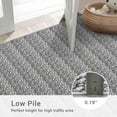 thumbnail image 3 of Tzou Large Print Braid Area Rugs 10' x 13' with Non-Slip Backing, Soft Low Pile Carpet for Playroom(Gray), 3 of 7