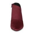 thumbnail image 2 of BLISSFUL STEP Women's Ankle Boots Solid Color Pointed Toe Kitten Heel Burgundy 6.5, 2 of 8