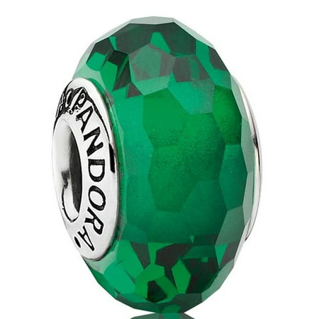 Pandora Green Faceted Murano Charm - 791619