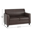 thumbnail image 4 of Flash Furniture HERCULES Diplomat Series Brown LeatherSoft Loveseat, 4 of 12