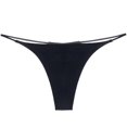 thumbnail image 1 of Bikini de cintura baja con doble tirante y sin costuras, ropa interior sexy de mujer con forma de T, 1 of 6
