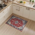 thumbnail image 2 of ODIKA 3'x5' Washable Accent Rug Pet Friendly, Non-Shedding Mat Boho Distressed Floral Medallion Cascade With Oriental Arch Border for Bedside, Nursery Room, 2 of 7