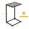 thumbnail image 2 of 2-Pack Light Taupe C-Shape Side Tables - Adjustable Height End Tables with Waterproof Top for Sofa & Bedroom, 2 of 6