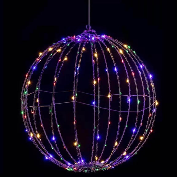 Gcvizuso Christmas Lights, String Lights, Christmas LED Ball Lights Sphere, Lighted Holiday Balls For Outdoor Indoor Party Yard Tree Garden Decorations