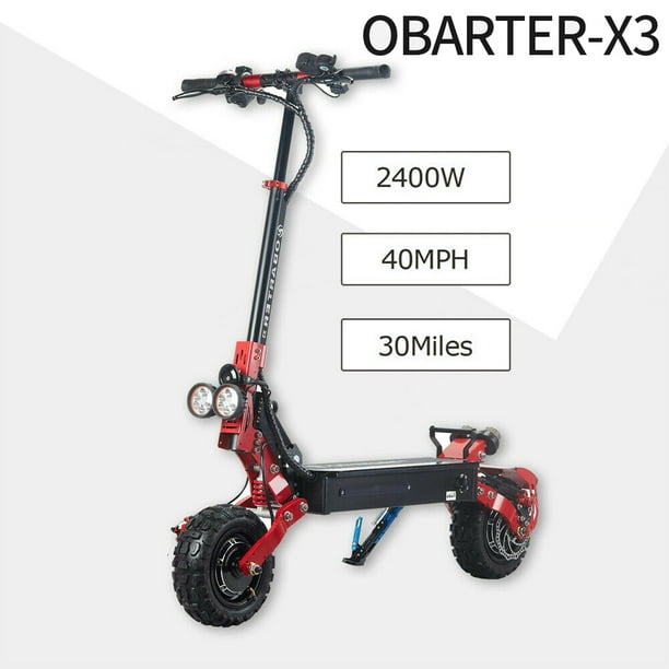 OBARTER X3 48V 2400W Folding Wheel Electric Kick Scooter for Adults, Max Speed 40 MPH, Long-range Battery, Foldable and Portable - Walmart.com