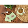 thumbnail image 4 of Carolines Treasures CK4380FC Norwich Terrier Green Flowers Foam Coaster Set of 4 3 1/2 x 3 1/2 multicolor, 4 of 4
