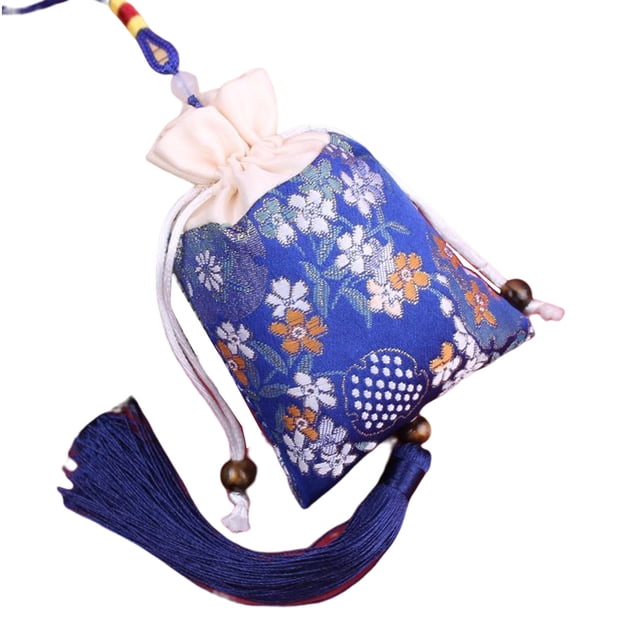 Qarigey Bolso con cordón Bolsita Bordado Bendiciones Hogar Oficina Dormitorio Sala de estar Colgante Coche Revisión trasera Colgante Festival Accesorios de disfraces Azul Qarigey AP017945-06