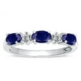 thumbnail image 2 of Star K � Oval 5x3 Genuine Sapphire three stone oval band, 2 of 9