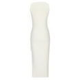 thumbnail image 4 of XVJRHAK Summer Dress Womens Dresses Sexy Sleeveless Side Slit Bodycon Maxi Dress Casual Ruched Ribbed Knit Tank Beach Sun Dress (White,S), 4 of 6