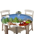 thumbnail image 6 of Christmas Tablecloth Table Cover for 47" Round Dining Tables Waterproof A, 6 of 7