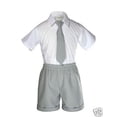 thumbnail image 4 of Altotux Boy Infant & Toddler Formal Eton Lt. Gray Vest Shorts Suit S M L XL 2T 3T 4T, 4 of 9