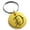 Gold, variant on Stainless Steel Letter D Initial Floral Monogram Engraved Small Medallion Circle Charm Keychain Keyring